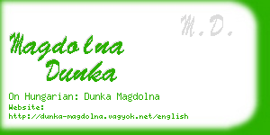 magdolna dunka business card